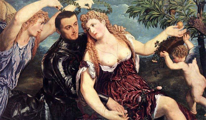 Paris Bordone Allegory with Lovers Norge oil painting art